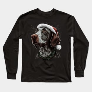 Pointer dog christmas Long Sleeve T-Shirt